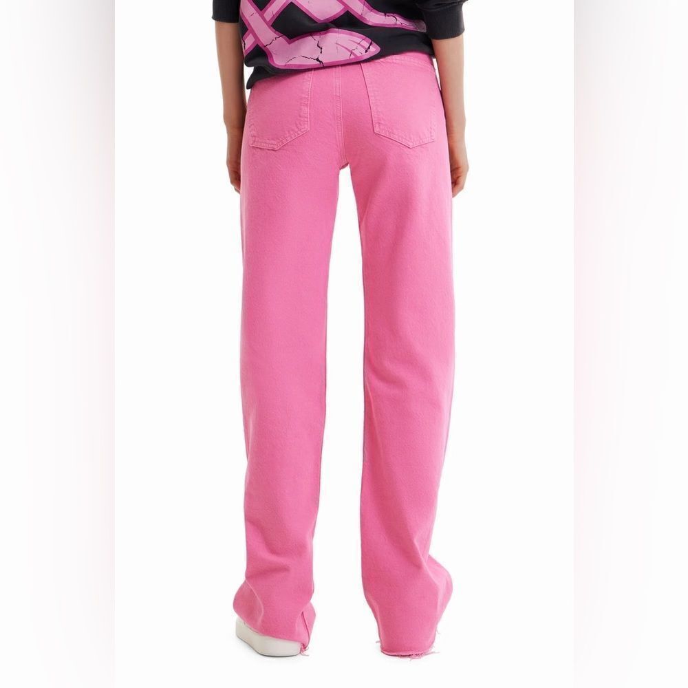 đ„DESIGUAL Wide-leg Pink Panther jeans szâ4âNEW - Picture 4 of 8